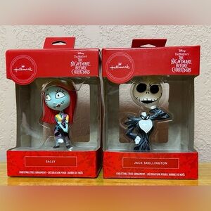New Jack Skellington and Sally Christmas ornaments